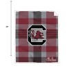 NCAA South Carolina Gamecocks Plaid Steel Royal Plush Faux Shearling Blanket - 3 of 3