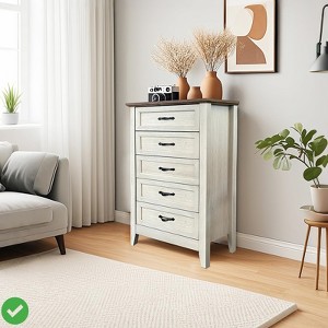 5 Drawers Dresser for Bedroom Wood Rustic Tall Chset of Drawers Farmhouse Dresser Chests w/Storage Organizer - 1 of 4
