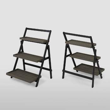 2pk Meridien Acacia Wood Plant Stand - Christopher Knight Home