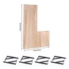 Unique Bargains Wood Wall Mounted Bathroom Bracket Shelf 16 x 11.4 x 0.7 Inch - 3 of 4