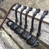 Phiestina Vintage Style Cast Iron Wall Coat Hooks - Black - 4 of 4