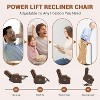 Power Lift Recliner Chair, Oversize Electric Recliners with Heat and Massage, Stand Assist Single Sofa Seat with Cup Holders, Side Pocket - 3 of 4