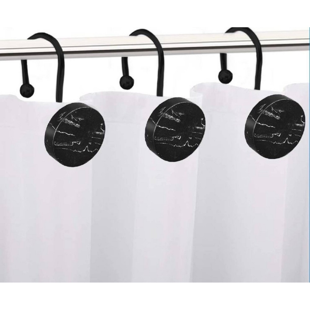 Photos - Other Bathroom Accessories Moda at Home Michaelangelo Resin Shower Curtain Hook Black