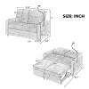Loveseat Sofa,Pull-Out Sofa Bed With Adjustable Backrest And Phone Holder And USB Ports,Loveseat Sleeper,Loveseat For Living Room-Cuddlewood - 4 of 4