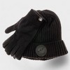Canada Weather Gear Men's Winter Hat and Gloves Set - Warm Knitted Beanie with Thermal Push Lining Gloves - 2 of 4