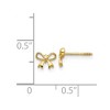 Black Bow Jewelry Kids Petite Bow Screw Back Post Earrings in 14k Yellow Gold - 4 of 4