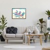 Stupell Industries Pink Flamingos Lounging Beach Chairs Tropical Scene Black Framed Giclee Art - 2 of 4