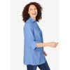 Woman Within Plus Size Perfect Three-Quarter Sleeve Back Pleat Shirt - 4 of 4