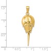 Black Bow Jewelry 14k Yellow Gold Moveable Horseshoe Crab Pendant - 4 of 4