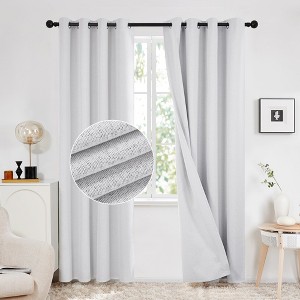 Deconovo Linen Blackout Curtains 2 Panels – Grommet Top, OEKO-TEX - 1 of 4