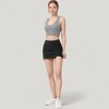 Anna-Kaci Active Women's Ribbed Sports Bra with Wide Straps and Scoop Neckline for Low to Medium Impact Activities - 4 of 4