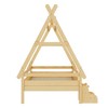 Okak Twin/Full House-Shaped Floor Canopy Beds with Stairs & Fence,Solid Wood Bed Frame for Kids,Teens,No Spring Box Needed - 4 of 4