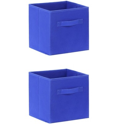 REGALWOVEN Collapsible Fabric Storage Bin with Handle for Organizing Clothes Books 2 Pcs