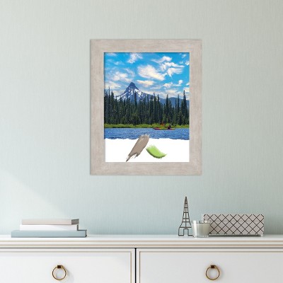 Classic 11x14 Marred Silver Wood Wall Picture Frame