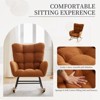 Nursery Rocking Chair,Living Room Glider Rocker for Breastfeeding, Comfy Accent Chairs,Plush Teddy Upholstered Armchairs,High Backrest,Relaxing Chair - 2 of 4