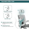 LOVMOR Ergonomic Computer Mesh Chair with Flip-up Armrests,Lumbar Support, Backrest for Home Office, Grey - 4 of 4