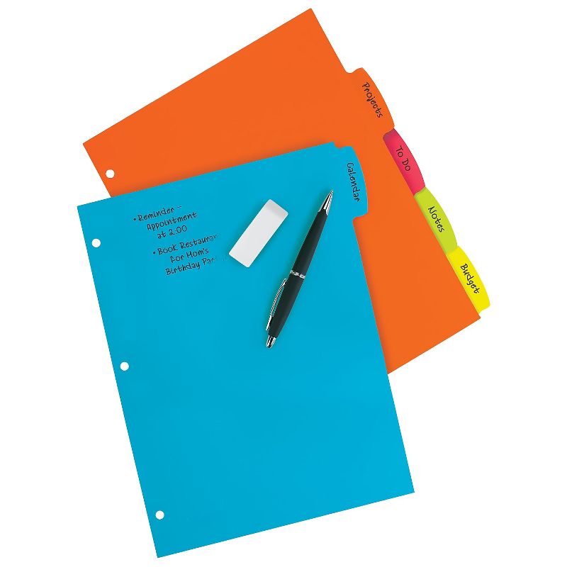 Avery Big Tab Write & Erase Plastic Dividers 5-Tab Assorted Colors (16129) 2609669, 2 of 9