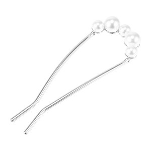 Unique Bargains Women's Grace Pearl U-shaped Hair Pins 4.33"x1.57"x0.47" 1 Pc - 1 of 4