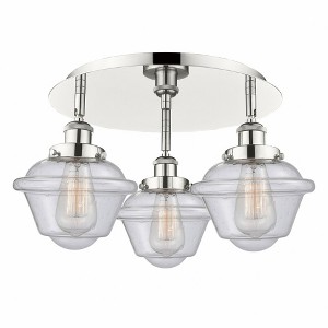 Oxford - 3 Light Flush Mount In Art Deco Style-8 Inches Tall and 18.25 Inches Wide - 1 of 1