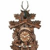 One Day Hunter’s Cuckoo Clock with Oak Leaves & Animals – 16 in – Buck and Crossed Rifles By River City Clocks - 2 of 3