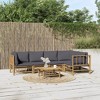 vidaXL Garden Lounge Set Dark Grey Bamboo with a natural oil finish - 2 of 4