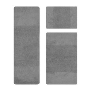 Granada 3 Piece Bath Rug Set 100% Premium Cotton Tufted Non-Slip Backing Bathmats for Bathroom, Super Soft Absorbent, Machine Washable - 1 of 4