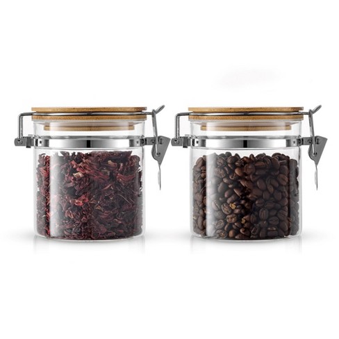 Large Kitchen Canisters78 78oz Glass Food Storage Jars with Airtight Clamp Lids