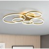 Dewdrop Modern LED Ceiling Light 80W Dimmable LED Acrylic Recessed Ceiling Light Gold Pendant Light Suitable for Living Room,Bedroom - 2 of 4