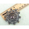 Anna-Kaci Rhinestone Crystal Royal Princess Crest Floral Wreath Bouquet Wedding Brooch Pin - 3 of 4