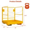 Heavy Duty Steel Forklift Safety Cage,36 x 36 In Foldable Forklift Work Platform of 1200 lbs Load Capacity,Holds 1 to 2 Adults,Ideal for Aerial Work - 2 of 4