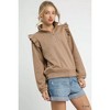I am a Fashion Junky Umgee Cable Knit Textured Pullover with Ruffle Shoulders - 2 of 4