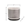 VisioGear Mesh Design Planter with Saucer, Plant Pots for Living Room, Bedroom, Gray, 6"*6"*6" - 3 of 4