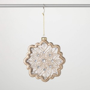 7.75"H Sullivans Christmas Glittered Snowflake Ornament  Gray - 1 of 2