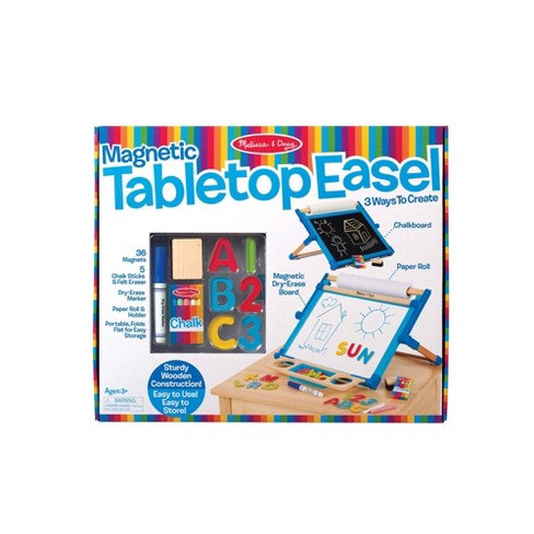Melissa & Doug Double-Sided Magnetic Tabletop Art Easel - Dry-Erase Board and Chalkboard - image 1 of 4