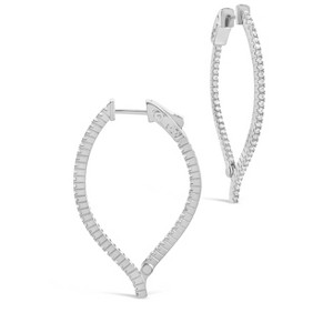 SHINE by Sterling Forever CZ Inside Out Teardrop Drop Earring - 1 of 3