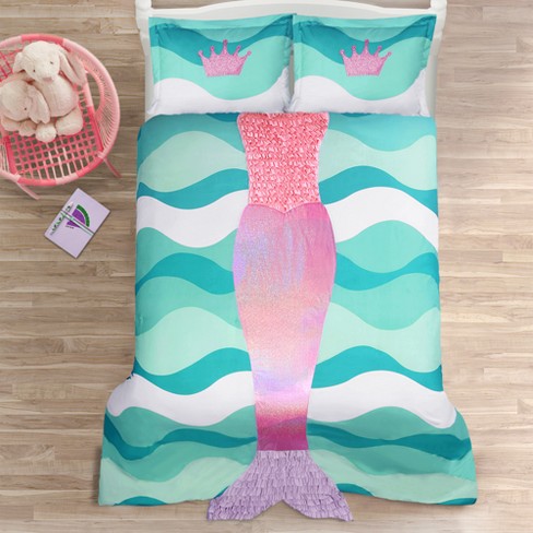 mermaid bedding set single