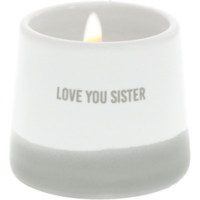 Pavilion Gift Company - Love You Sister - 2 oz - 100% Soy Wax Reveal Candle Scent: Tranquility - Flame Candles
