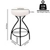 Set of 2 Modern Backless Velvet Bar Stools,Counter Height Stool,Round Upholstered Counter Chairs for Kitchen Island or Dining Room-Maison Boucle - 3 of 4