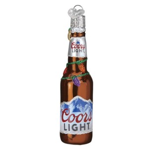 Old World Christmas Glass Blown Ornament for Christmas Tree, Holiday Coors Light Bottle - 1 of 4