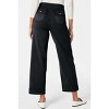 Coolmee Women's High Waisted Cropped Wide Leg Stretchy Straight Pants Trousers with Pockets - 2 of 4