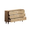 KTMBDW 6 Drawer Rattan Dresser for Bedroom Wood Boho Dressers with Natural Real Rattan Drawer, Modern Chest of Drawers Beside Table for Living Room - 4 of 4