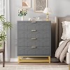 Zstar Bedroom Dressing Table, 4 Drawer Dresser with Metal Legs - 3 of 4