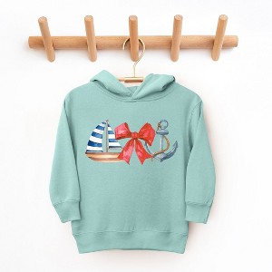 The Juniper Shop Coquette Ship Anchor Toddler Graphic Hoodie - 1 of 3