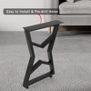 2PCS 28" Metal Table Legs DIY Industrial Furniture Dining Leg 1000 Lbs Capacity - 3 of 4