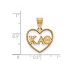 Black Bow Jewelry 14k Yellow Gold Plated Sterling Silver Kappa Alpha Theta Greek Life Pendant - 2 of 3