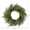 Nearly Natural 20” Cedar and Ruscus with Berries Artificial Wreath - 2 of 2