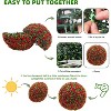 Flower Topiary Ball Decorative Balls 2PCS, Artificial Topiary Balls, for Outdoor Patio Garden and Indoor, Wedding Decoration - 4 of 4