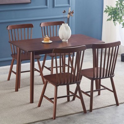 CENGHU 47" Rectangular Dining Table, Modern Solid Wood Kitchen Table, Kitchenette Table Seating 4 People for Dining Room, Kitchen, Living Room
