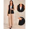 Allegra K Women's Fashion Button Up Belt V Neck Sleeveless Suit Vest - 2 of 4