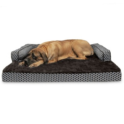FurHaven Plush & Decor Comfy Couch Orthopedic Sofa-Style Dog Bed